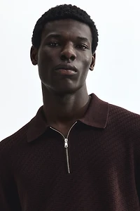 Slim-Fit Textured Polo Shirt