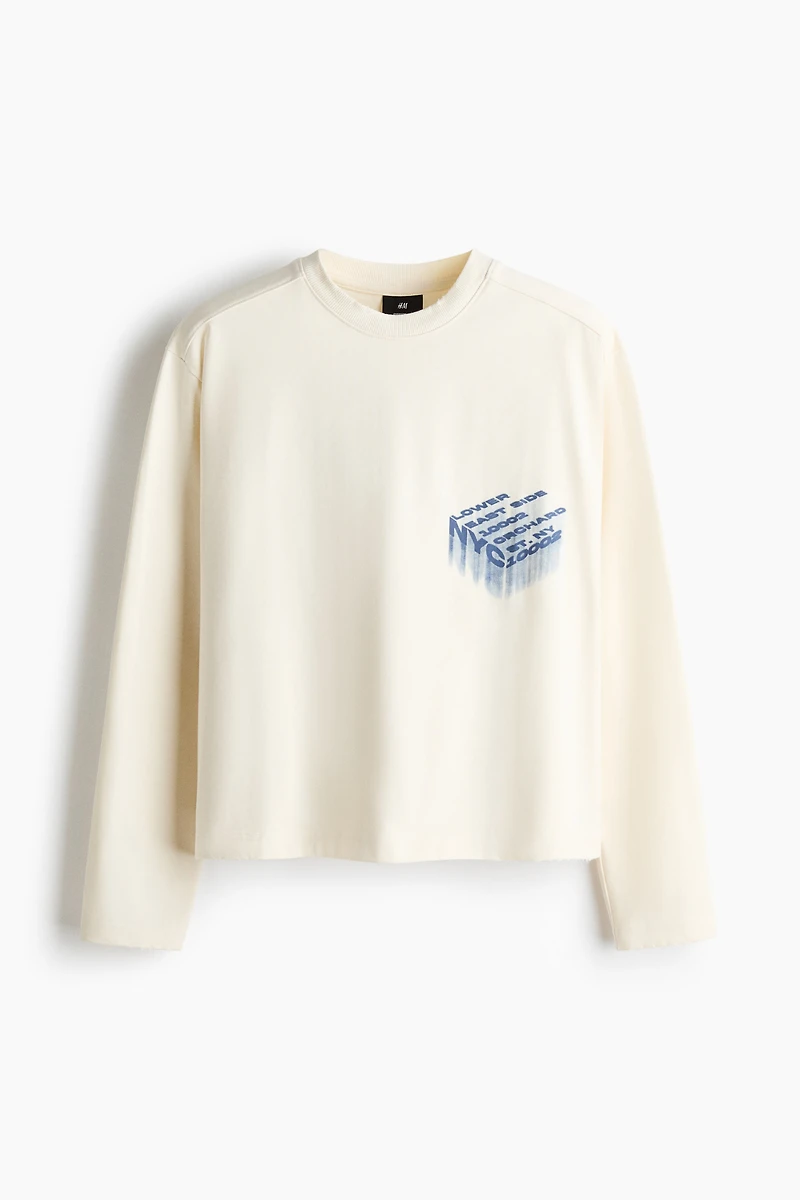 Oversized Printed Jersey Shirt