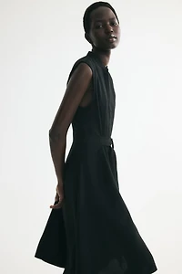Robe chemisier avec ceinture à nouer