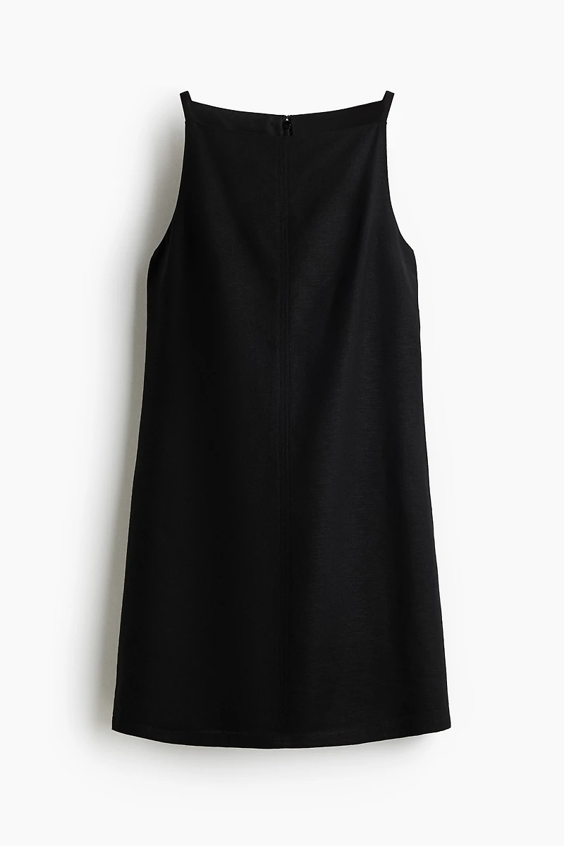 Linen-Blend Strappy Dress