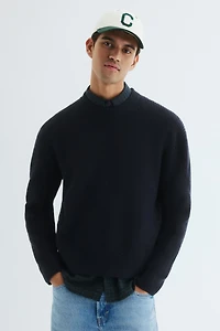 Loose-Fit Rib-Knit Sweater