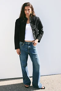 Veste à épaulettes en sergé