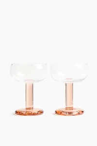 2-Pack Mouth-Blown Coupe Glasses