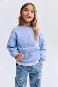 Jean à jambes larges avec motifs