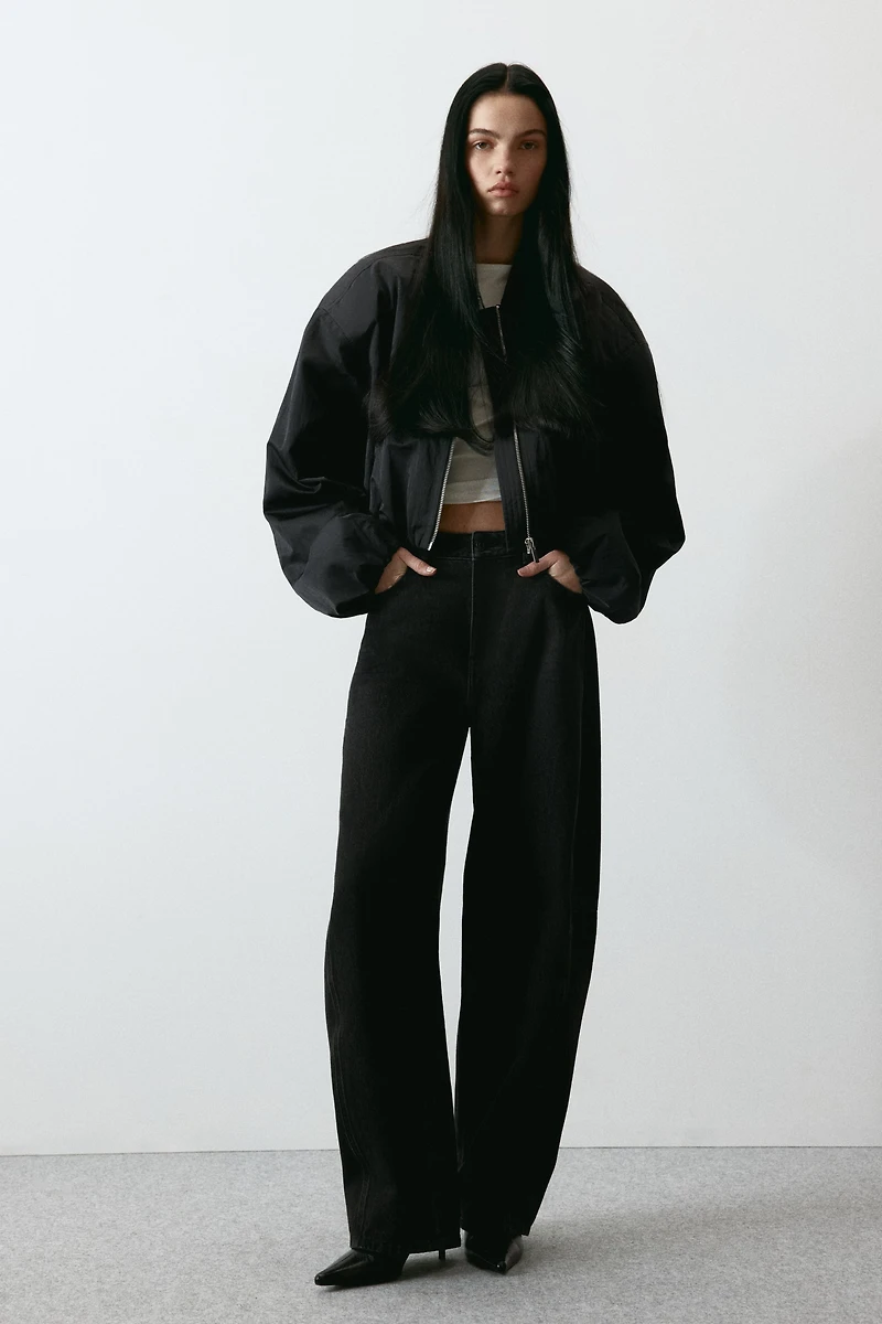 Barrel Leg High Waist Jeans