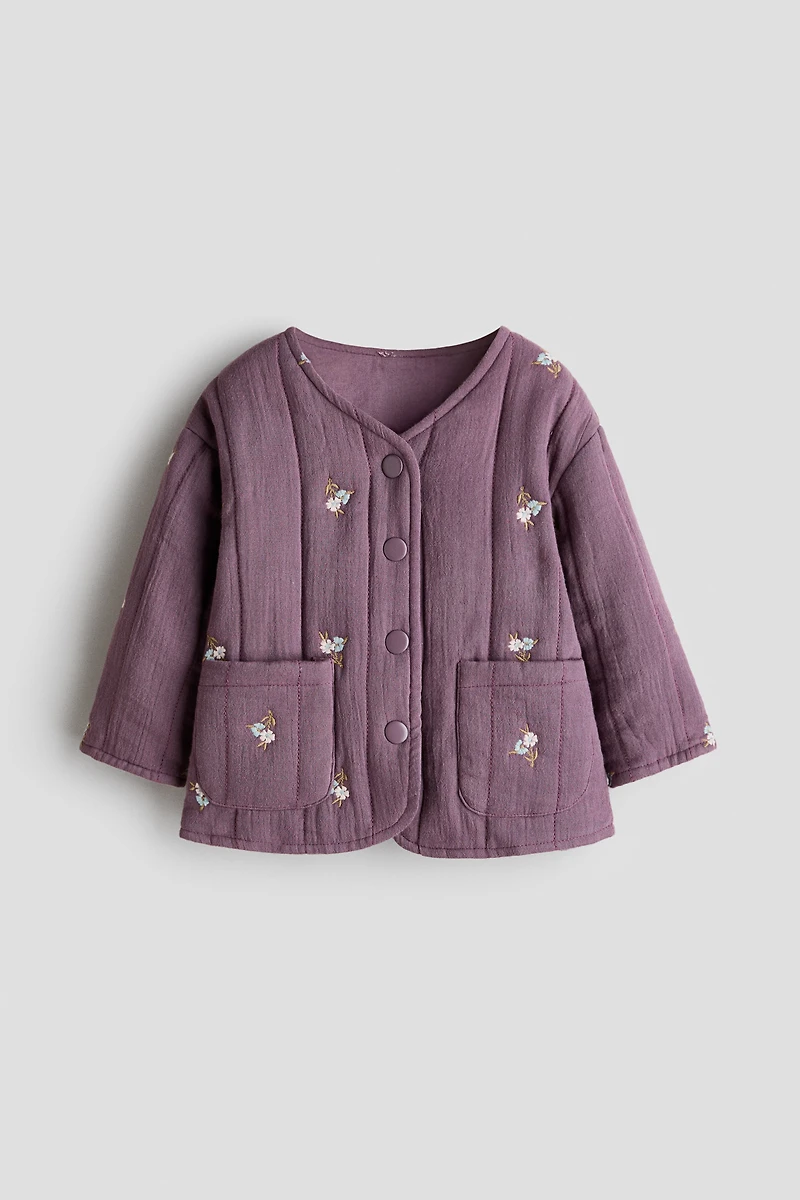 Embroidery-detail jacket