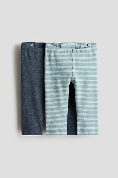 2-pack Ribbed Cotton Leggings
