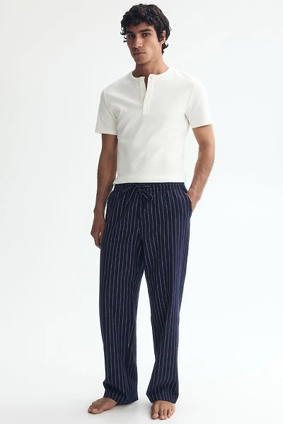 Relaxed-Fit Linen-Blend Pants