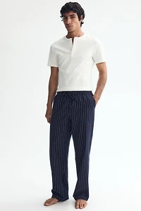 Relaxed-Fit Linen-Blend Pants