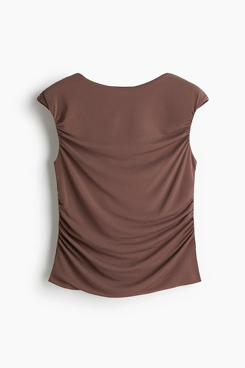Draped Cap-Sleeved Top