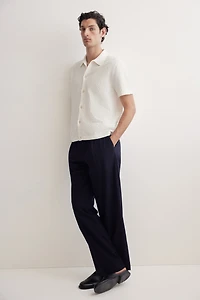 Regular-Fit Textured-Knit Shirt