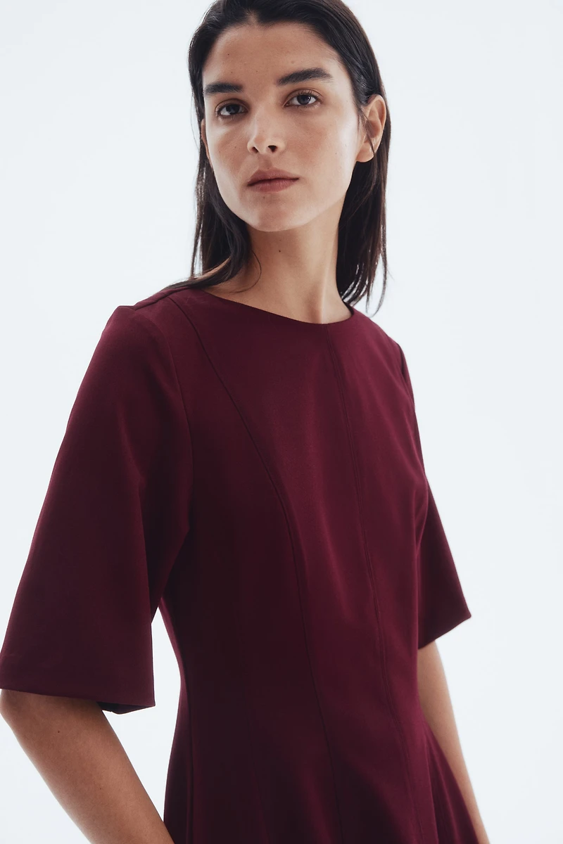 Twill Tapered-Waist Dress