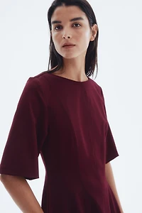 Twill Tapered-Waist Dress