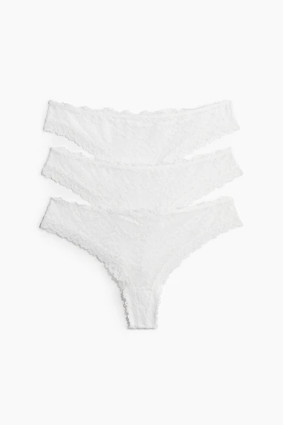 Lot de 3 culottes brésiliennes en dentelle