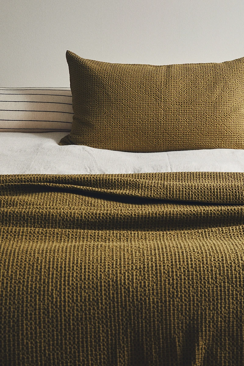 Waffled Cotton Cushion Cover