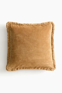 Velvet Cushion Cover with Fringe