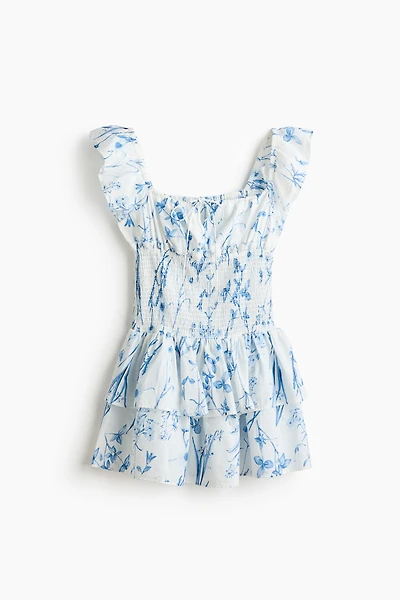 Robe à taille smockée