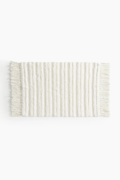 Fringed Cotton Bath Mat