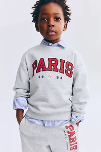 Printed crew-neck sweatshirt