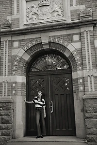 Jean large taille haute