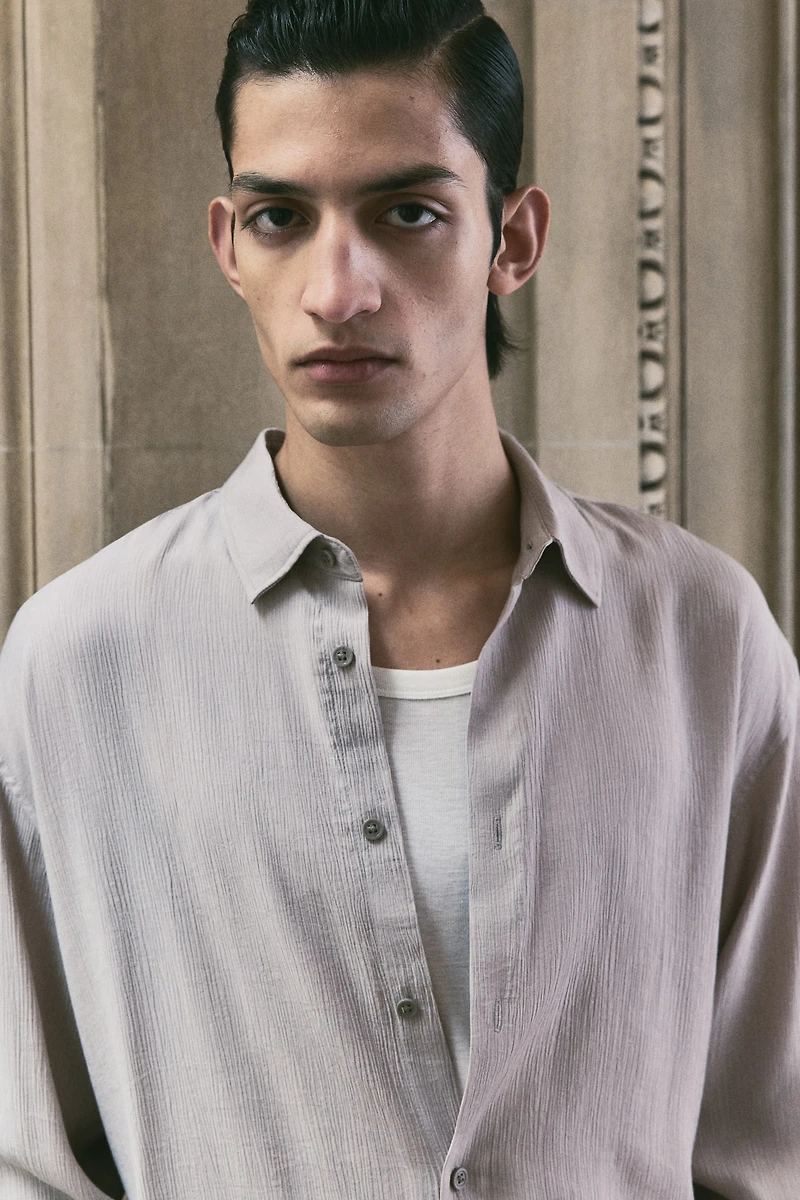 Regular-Fit Crinkled Shirt