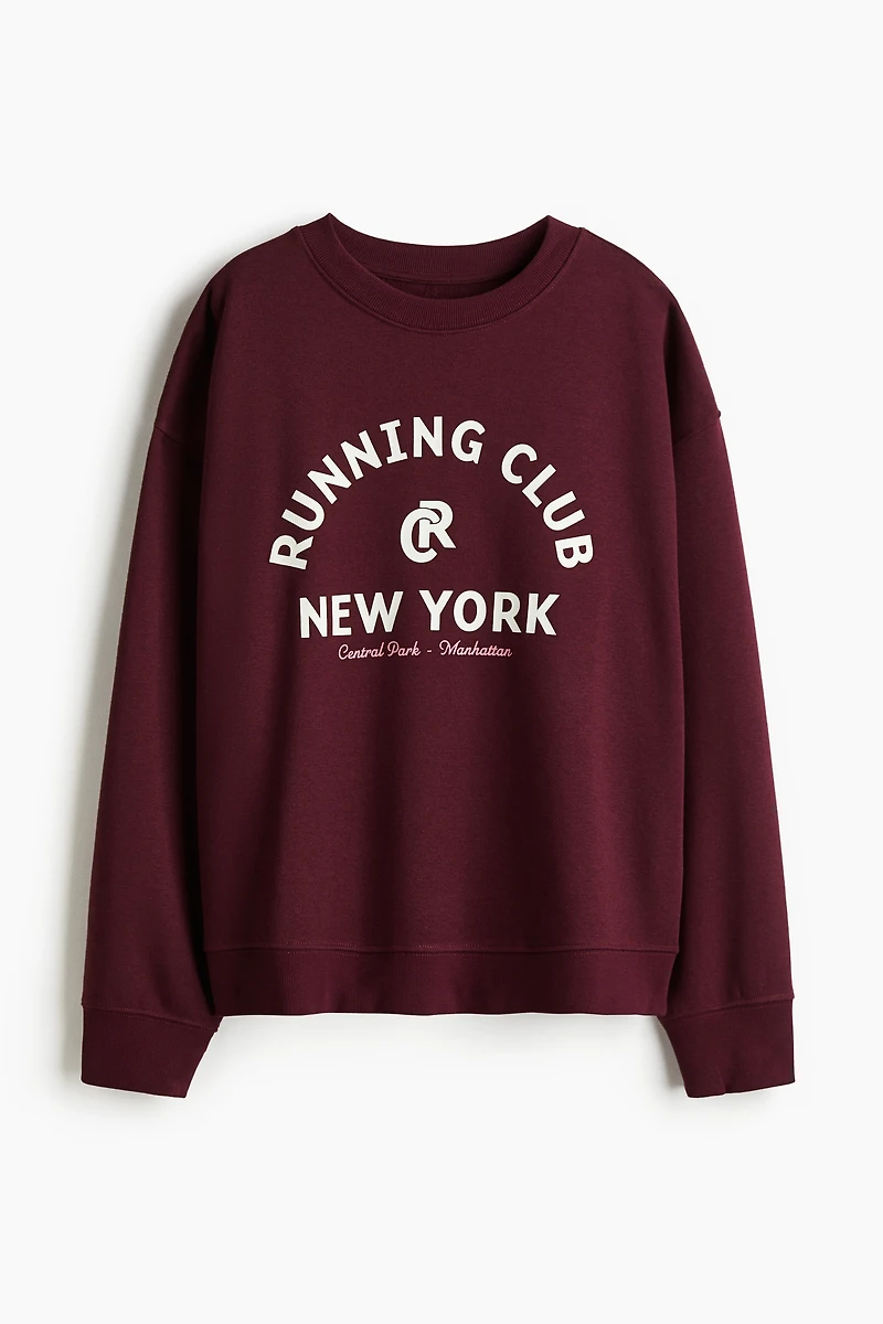 Sweatshirt with Text Motif