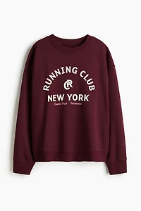 Sweatshirt with Text Motif