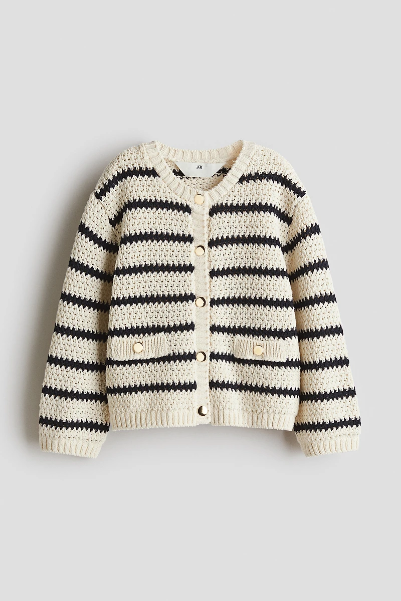 Crochet-Look Cardigan