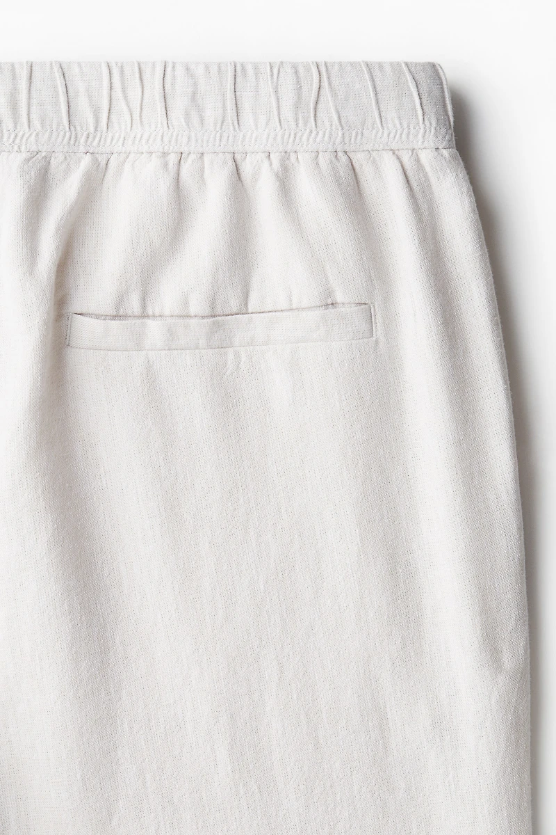 Relaxed Fit Linen-Blend Pants