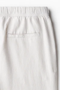 Relaxed Fit Linen-Blend Pants
