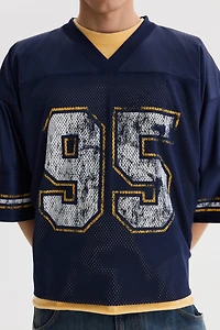 T-shirt ample en filet imprimé