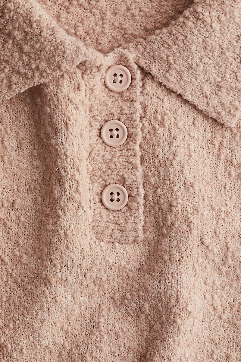 Bouclé-Knit Polo Shirt