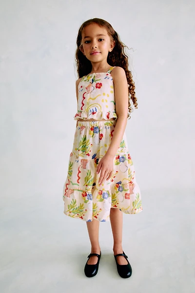 2-Piece Printed Linen Set