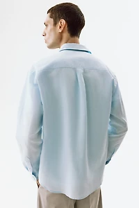 Relaxed-Fit Linen-Blend Shirt