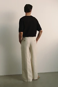 Loose-Fit Linen-Blend Pants