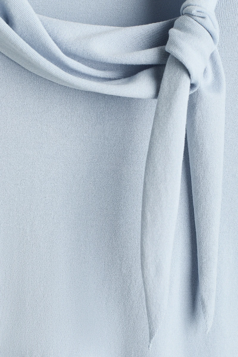 Sweater with Scarf Collar