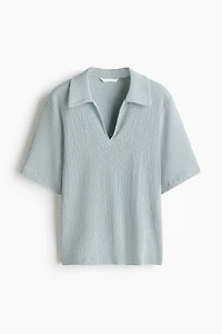 Crinkled Polo Shirt