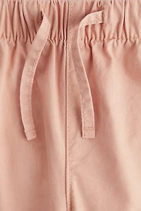 Barrel-Leg Cotton Pants