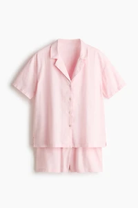 Linen-Blend Pajamas