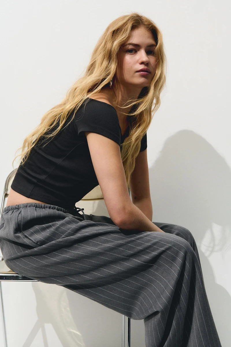 Twill Drawstring Pants