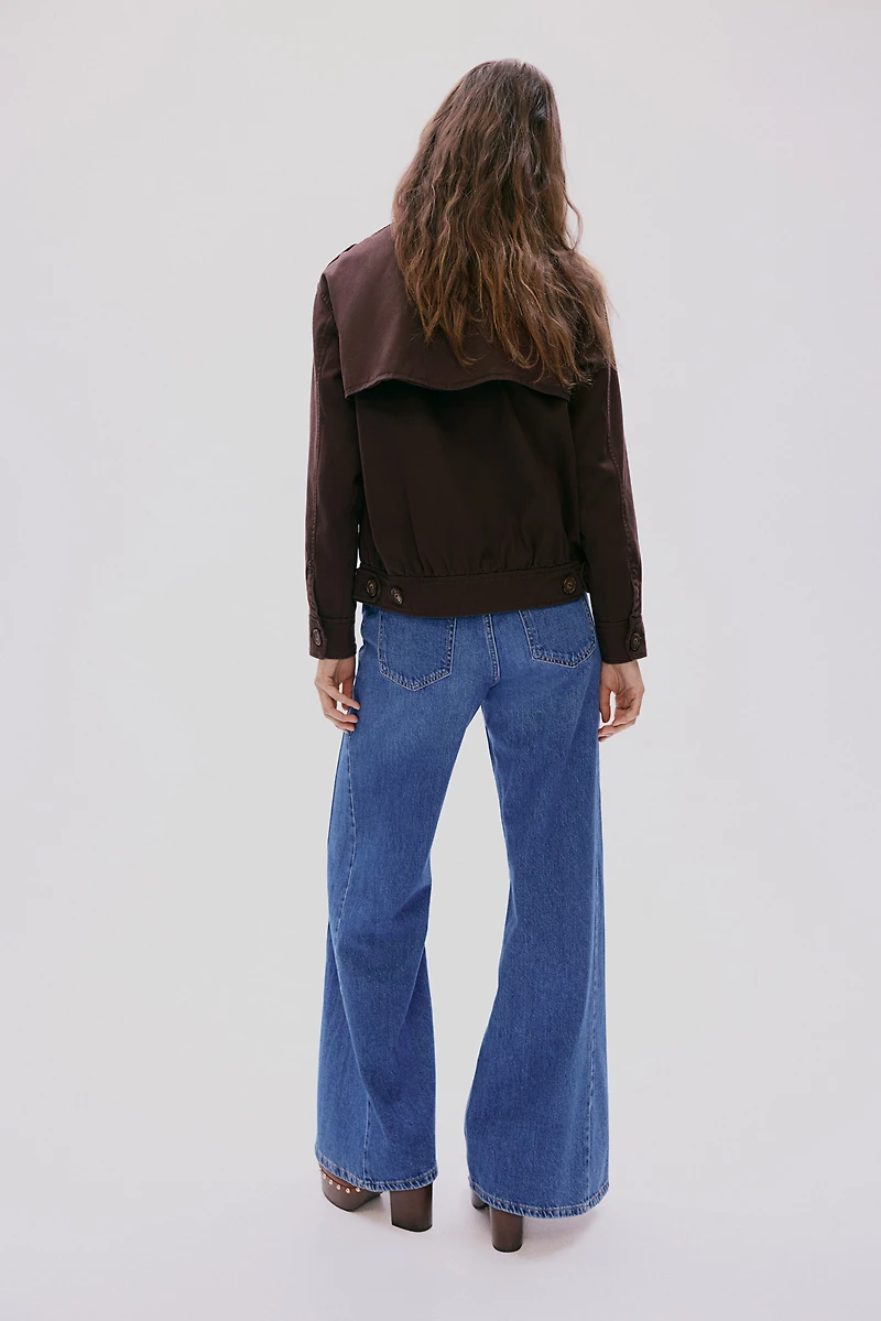 Twill Jacket with Collar