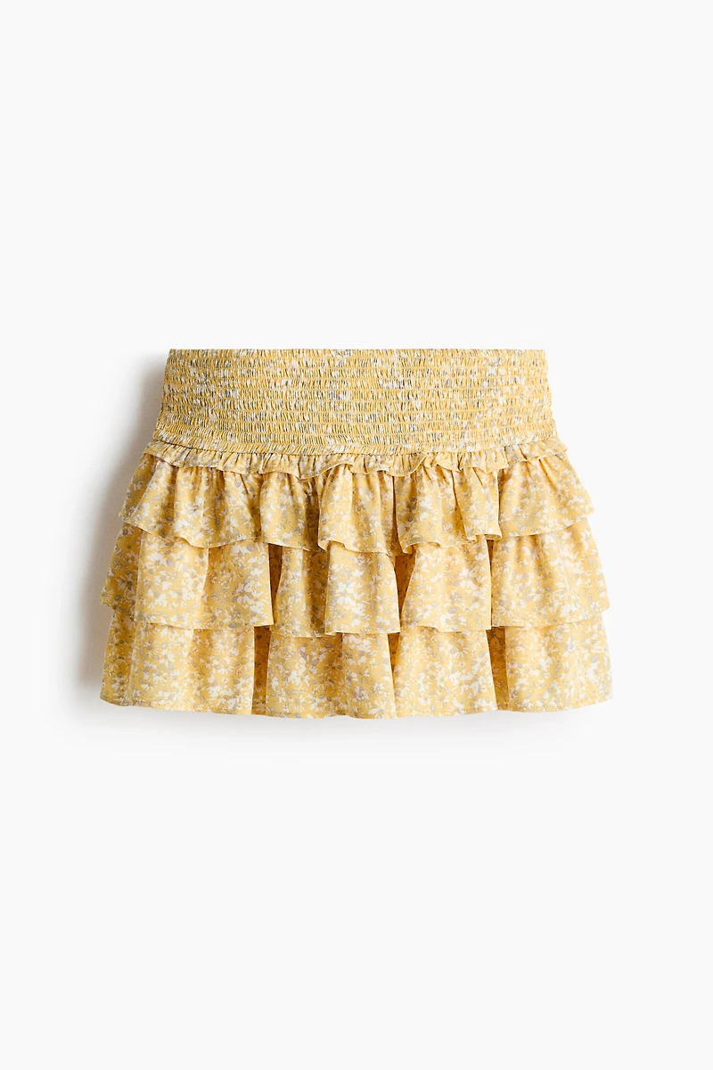 Tiered Viscose Mini Skirt