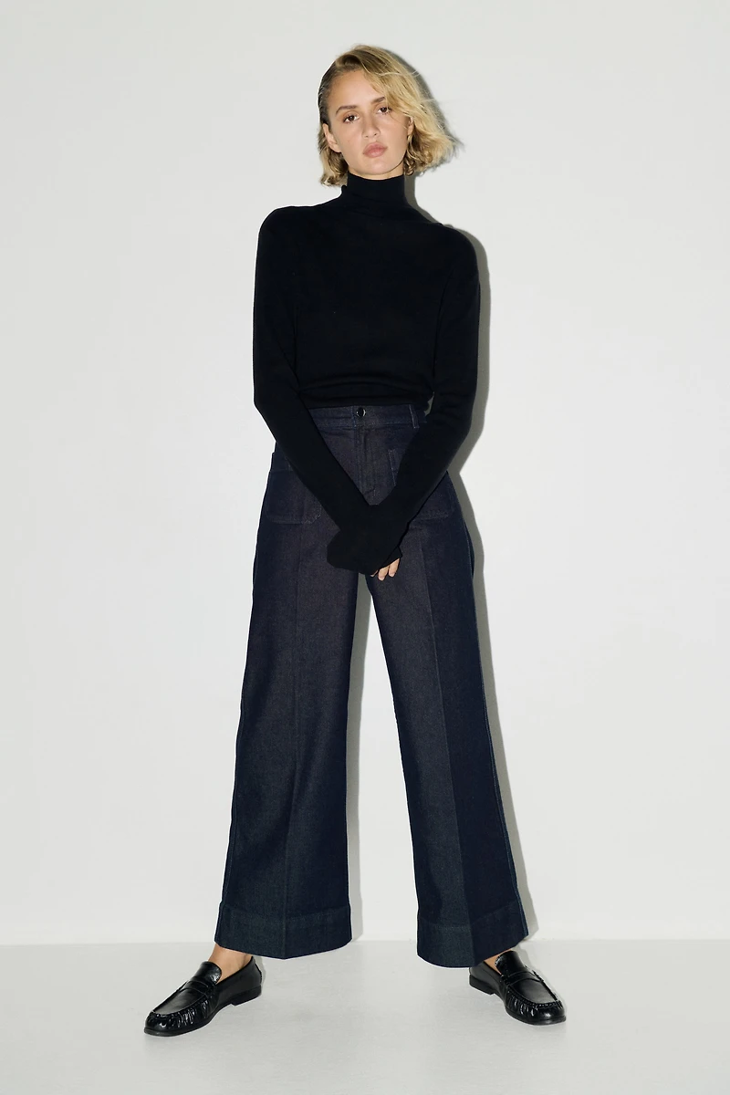 Wide High Ankle Jeans