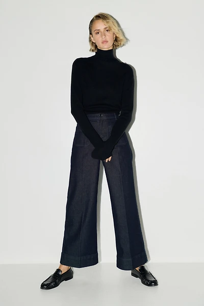 Wide High Ankle Jeans