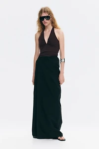 V-Neck Halterneck Top