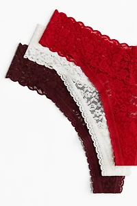 10-Pack Lace Thong Briefs