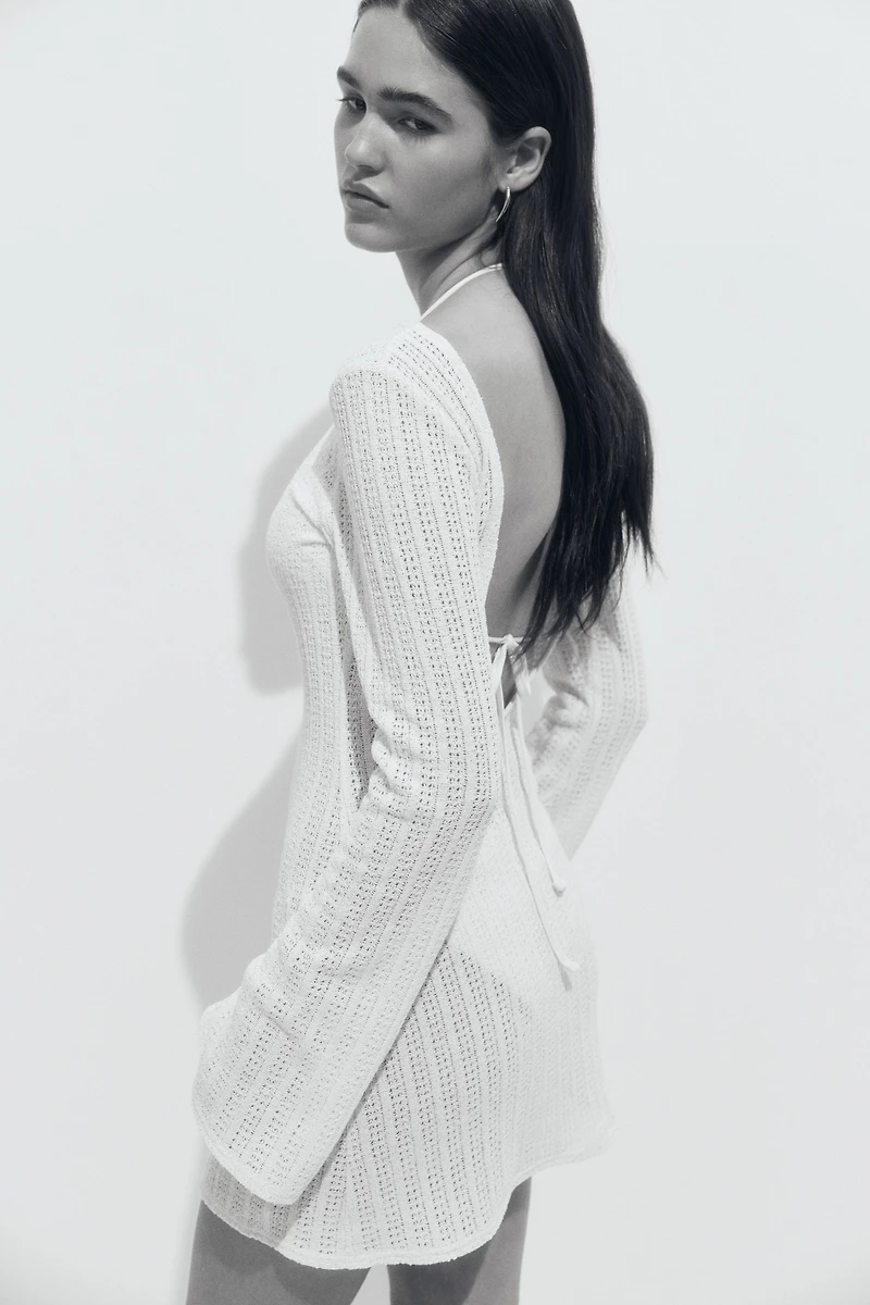 Robe de plage à encolure bateau