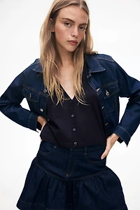Button-front Sweater Vest
