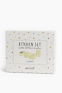 Ensemble de jouets en bois pour maison de poupée