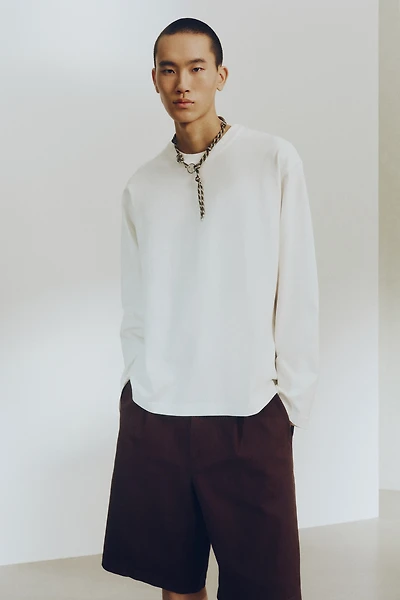 T-shirt à manches longues ample en coton